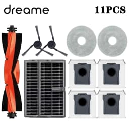 Dreame L40 Ultra/X40 Ultra/X40 Pro Robot Vacuum Cleaner Accessories Mop Dust Bag Main Brush Side Brush Hepa Filter Replacement