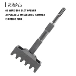 86-type Wire Box Socket Puncher, 2-In-1 Electrician Slotting Tool, For Electric Hammer/Electric Pick, Home Square Hole Opener