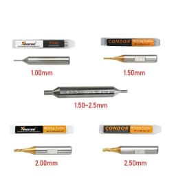3pcs Milling Cutter Probe 1.0mm 1.5mm 2.0mm 2.5mm for Xhorse CONDOR XC MINI Plus Dolphin XP-005 XP-007 Key Cutting Machine