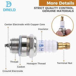 2Pcs L7T 2 Stroke Engine Spark Plug Engine Accessory Replace for Chainsaw Brush Cutter Garden Lawnmower Strimmer Trimmer Parts