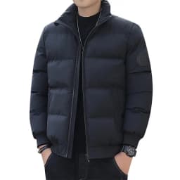 Men Cotton-Padded Jacket 2025 Winter Trend Tiger Head Logo Short Padded Men Jacket Thick Casual Padded Jacket Male Parkas M-5Xl