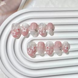 10Pcs/set White French Handmade Press on Nails Short Oval Fake Nails Wearable Stick-on Nails False Nail Uñas Накладные Ногти 네일팁