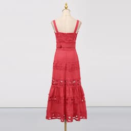 TWOTWINSTYLE Solid Hollow Out Elegant Dresses for Women Square Neck Sleeveless Patchwork Lace Dress Female Fashion Clothing New