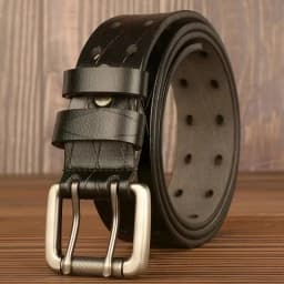3.8CM High Quality Genuine Leather Belts for Men Brand Strap Male Double Needle Pin Buckle Fancy Vintage Jeans Cowboy
