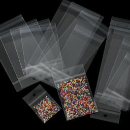 100pcs/Lot Various Sizes Transparent Bag Self Adhesive Plastic Hanging Opp Pouches Seal Gift Bag for Jewelry Display Storage Bag