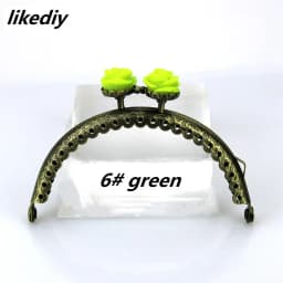 1 Piece 8.5 CM Antique Bronze Rose Head Metal Purse Frame Semicircle Kiss Clasp Lace DIY Bag Accessories
