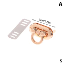 1PCS Mini Oval Twist Lock Metal Closure Buckle Turn Locks For Purse Wallet Women's Handbag Shoulder Bag Accessories