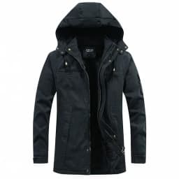 Parkas Coat Military Windproof Hooded Jackets Man Washed Cotton Thick Fleece Casual New Winter Warm Varsity Jacket Men