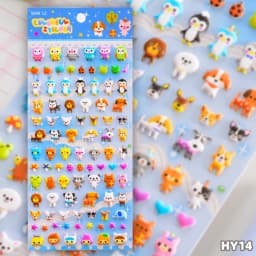 4 pcs/lot New Arrival Cute Mini Animals Puffy 3D Stickers DIY Scrapbooking Sticker Diary Stationery Decorative School Supply