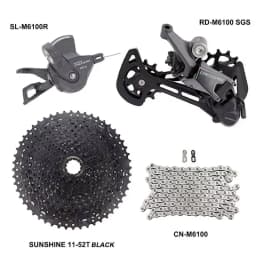 Shimano Deore M6100 1x12 Groupset M6100 Derailleurs MTB Mountain Bike 12S Shift Lever Chain Sunshine HG Cassette 52T 50T 46T 12V