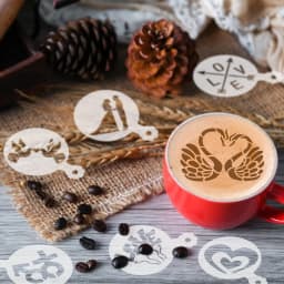 36Pcs Valentine's Day Stencils, Reusable Cookie Coffee Decor Stencils, Love Hollow Template for Baking Dessert DIY Party Decor