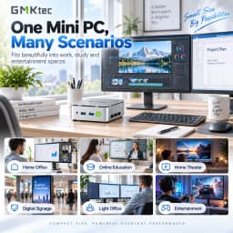 GMKtec G10 Ryzen 5 3500U Mini PC Windows 11 Pro Dual Channel DDR4 3200MHz NVMe SSD WIFI5 BT5.0 Desktop Office Gaming Computer