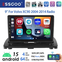 ESSGOO 9" Android 15 For Volvo XC90 2004-14 Wireless Carplay Android Auto Car Stereo Radio GPS NAVI WIFI SWC RDS USB FM BT Wifi