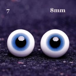 1pair 8mm 10mm 12mm 14mm Blue Black Glass Eyes Eyeball For BJD Doll DIY Doll Making Crafts Accessories Safety Animal Toy