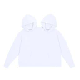 Double-person Hooded Sweatshirt Loose-fit Solid Color Sweatshirt Intimate Apparel For Two People