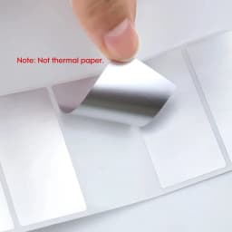 1Roll Thermal Transfer Matte Silver PET Label Waterproof Oilproof Office Supplies(Not thermal paper)
