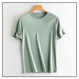 SuyaDream Mens Solid Tee Cotton Silk Blend Plain O Neck Short Sleeved Cozy T Shirts 2026 Summer Simple Chic Top White Black