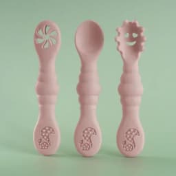 3PCS Silicone Spoon Fork For Baby Utensils Set Feeding Food Toddler Learn To Eat Training Soft Fork Cutlery Children's Tableware