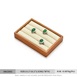 Oirlv New Solid Wooden Ring Display Tray Jewelry Storage Plate For Ring Jewellery Counter Showcase Props Jewellery Organizer