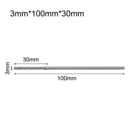 1pc 3mm 1/8 Tungsten Carbide Milling Cutter Long Shank Carbide Burs For Milling Cutter Burr Rotary 38mm To 100mm Rotary Tools