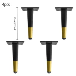 4pcs Sofa Legs Round Solid Metal Furniture Legs Sofa Replacement Legs Perfect Mid-Century Modern Sofa Couch Bed Coffee Table