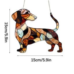 Cute Dog Window Hangable Sun catcher Ornament Acrylic Dachshund Ornament For Home Garden Room Sun Catcher Decor