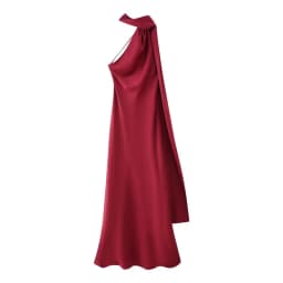 Elegant Long Silk Satin Dress Neck Hanging Pure Color Slim Fit Women's Summer New Fashion Dress City Commuting Casual Wedding