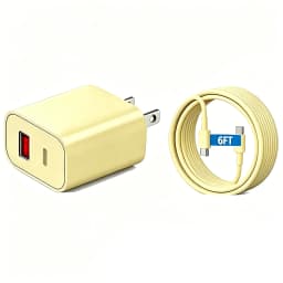 4-Pack Charger Fast Charging, 20W Dual Port Type C Charger Colorful Charger Block with 6FT USB C to C Cable for iPhone for iPad