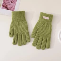 AA Gloves Autumn WinterTouch Screen Gloves Skiing Riding Work Full Finger Mittens Solid Color Warm Knitted Gloves Sport Cycling