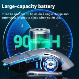 KEBIDUMEI Bluetooth Mouse 2.4G Wireless Mecha Mouse Rechargeable Gaming Backlight Mouse Ergonomic Office Mice Game Accessories