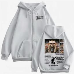 Michael Jackson King of Pop Cover Zip Up Hoodies Men Women High Quality Jacket Sweatshirt Fashion Oversized Zipper Pullover Coat