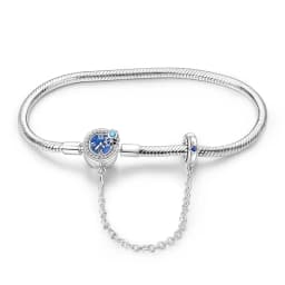 2026 Valentine New 925 Silver Pink Bow Full Diamond Bracelet Original 17-20CM Fit DIY Charm Women Birthday Jewelry Gifts