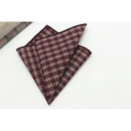 24CM Striped Brown Pocket Square British Style Cotton Linen Handkerchief Casual Plaid Cravat Tuxedo Hanky Suit Shirt Neckwear