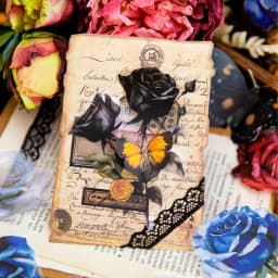10 pcs/pack Large size rose Stickers Decorative Stick Labels Diary Album Scrapbooking material DIY junk journal supplies