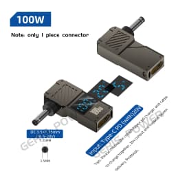 100W Type C Fast Charging Adapter Connector Dc Plug USB C to Universal Laptop Charger Converter for Lenovo Hp Dell Asus Acer