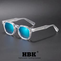 HBK Fashion Retro Men Sunglasses Classic Square Frame Design Sun Glasses Women Outdoor Travel Party Business Festival Gift