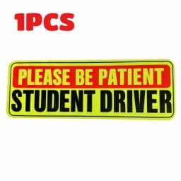 Student Driver Magnet for Car New Drivers Sticker Safety Warning Reflective Novice Driver Sticker Please Be Patient Student 1/3P