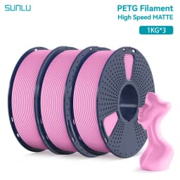 SUNLU 3KG High Speed Matte PETG Filament 1.75mm 1kg Spool (2.2lbs) High Speed Printing Filament Fit Most FDM Printer