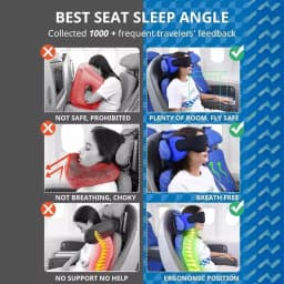 3D Contoured Travel Pillow 100% Blackout Zero Eye Pressure Sleeping Mask Soft Adjustable Travel Accessories Airplane