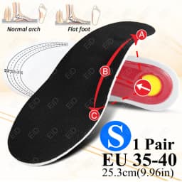 EiD Best Orthotic Gel Insoles Orthopedic Flat Foot Health Sole Pad For Shoes Insert Arch Support Pad For Plantar fasciiti Unisex