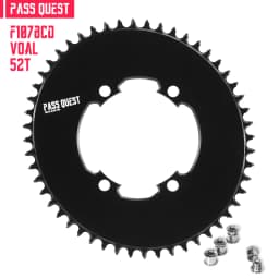 PASS QUEST 107BCD Bicycle Chainring 42T-58T Close Disc Black Chainwheel Narrow Wide Teeth forAXS Sprocket for Sram FORForce Aero