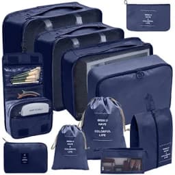 8/9/10/11 Pcs Set Travel Organizer Storage Bags Suitcase Packing Cubes Set Cases Portable Luggage Clothe Shoe Tidy Pouch Folding