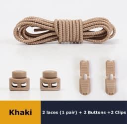New1 Pair No Tie Shoelaces 1 Second Fast Round Plastic Lock Elastic Shoelace Suitable for All Sports Shoes Accessories Lazy Lace