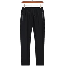 Summer New High Quality Ice Silk Pants For Men's Feet Tie Sports Elastic Quick Drying Sweat-absorbing Straight Leg Pants 2PCS