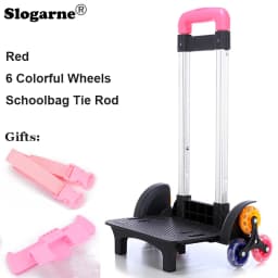 Kids Backpack Pull Rod Trolley Wheels Children School Bag Accessories Tie Rod Stator Students Climb Stairs 6 Wheels Bags Parts