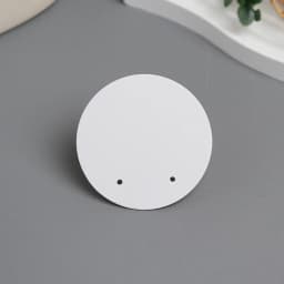 50pcs 6cm Round Blank White Craft Cardboard Display Cards Holder for Earrings DIY Accessories Packages Small Business Wholesale