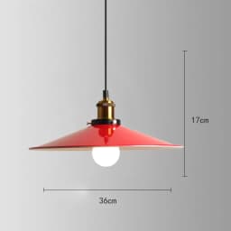American Retro Red Pendant Lamp Led E27 Industrial Style Lighting Hot Pot Barbecue Modern Iron Art Restaurant Decor Lighting