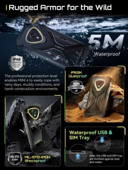 Cubot KingKong MINI 4 NFC Rugged Smartphone Android 15 Up to 20GB RAM+256GB ROM 4.7 Inch Mini Phone 4700mAh 48MP Small Cellphone