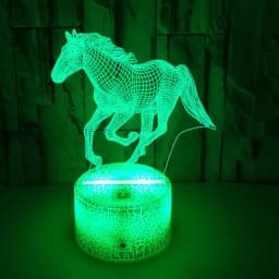 3d Illusion Lamp Led Children's Night Light Horse Table Lamp for Bedroom Holiday Christmas Lights Decoration Gifts for Kids