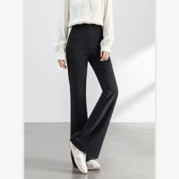 VIMLY Women's Black Flare Pants 2026 Autumn New Fashion Elegant High‑waist Versatile Pants Casual Office Lady Trousers 31738